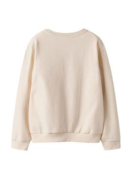 Moletom Name It Noriana bege para menina