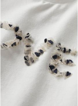 Camiseta Name It Nona branca para menina.