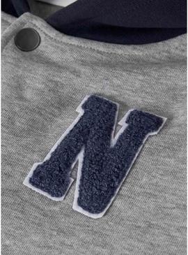 Jaqueta de veludo Name It Nyree cinza para menino