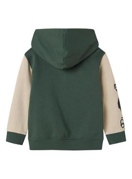 Jaqueta de pelúcia Name It Nyree verde para menino