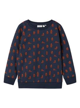 Moleton Name It Nenean azul marinho para menino