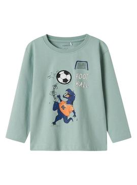 Camiseta Name It Abir verde para menino