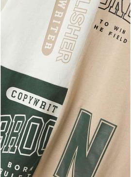 Camiseta Name It Nivan bege para menino.