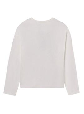 Camiseta Mayoral gráfica branca para menina