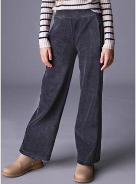 Calças compridas de veludo azul da Mayoral para menina.