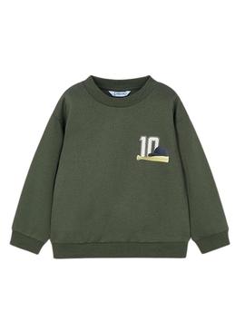 Moletom Mayoral com estampa nas costas verde para menino