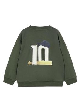 Moletom Mayoral com estampa nas costas verde para menino
