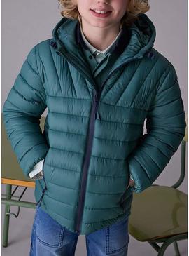 Jaqueta leve acolchoada verde da Mayoral para menino.