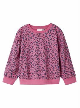 Moletom Name It Nula corações rosa para menina