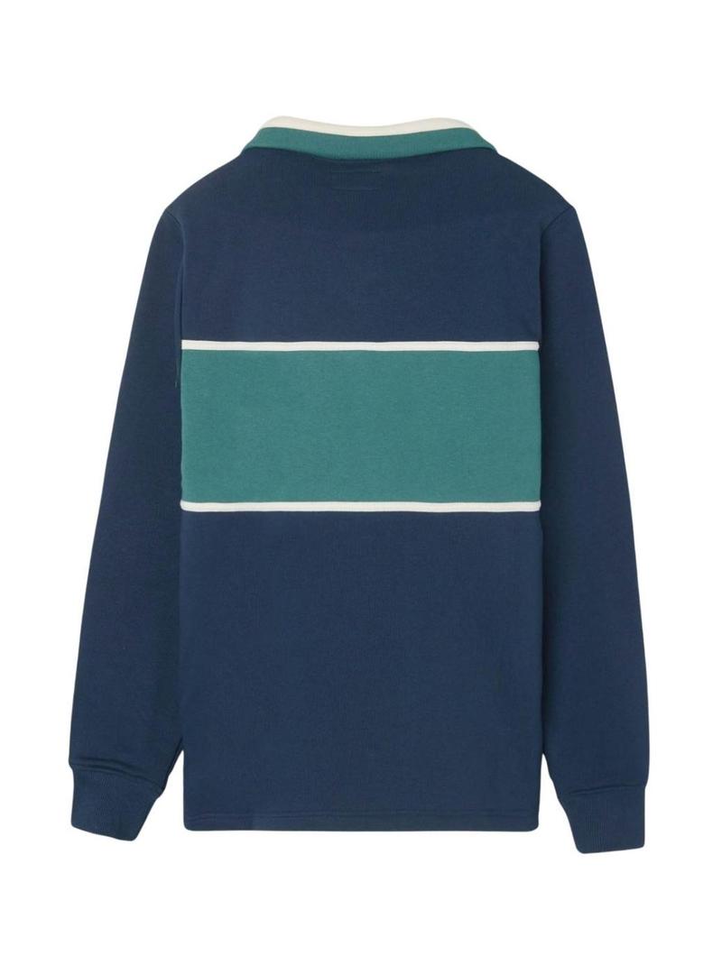 Moletom Silbon Sports polo azul para homem.