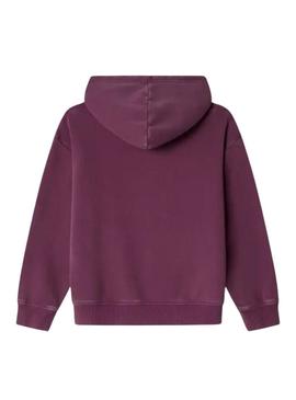 Moletom Pepe Jeans Alicia granate para menina.