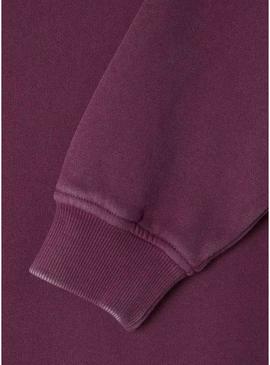 Moletom Pepe Jeans Alicia granate para menina.