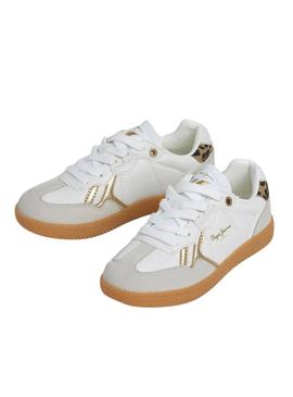 Sapatos Pepe Jeans Ball branco para menina.