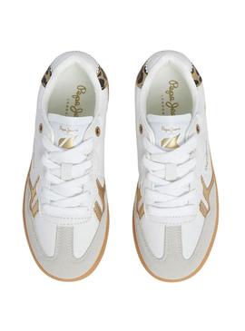 Sapatos Pepe Jeans Ball branco para menina.