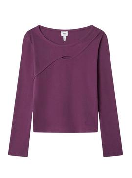 Top Pepe Jeans Avery grená para menina