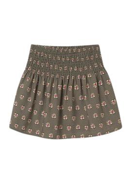 Saia Mayoral verde estampada para menina.