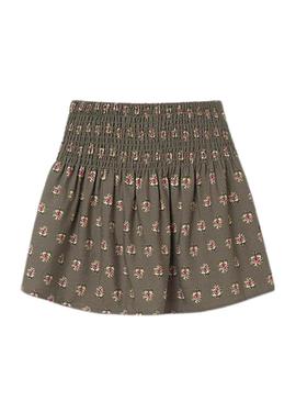 Saia Mayoral verde estampada para menina.