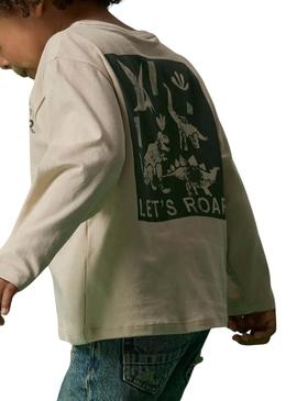 Camiseta Name It Niklaus tostado dino para menino.