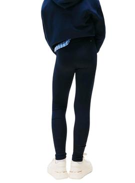 Leggings Tommy Hilfiger skinny Rhine logo navy para meninas.