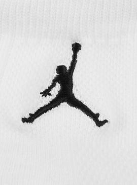 Pacote de meias Jordan branca para meninas e meninos.