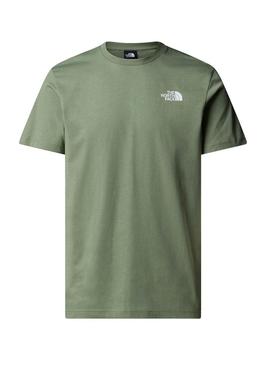 Camiseta The North Face Box verde para homem.