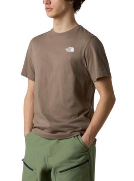 Camiseta The North Face Box marrom para homem.