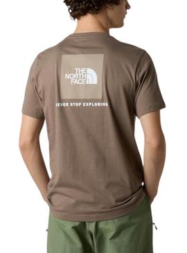 Camiseta The North Face Box marrom para homem.