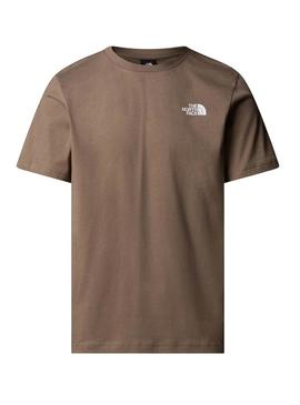 Camiseta The North Face Box marrom para homem.