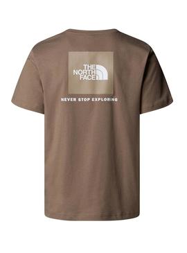 Camiseta The North Face Box marrom para homem.