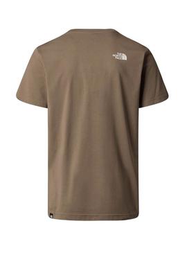 Camiseta The North Face Simple Dome marrom para homem.
