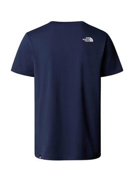 Camiseta The North Face Simple Dome azul para homem.