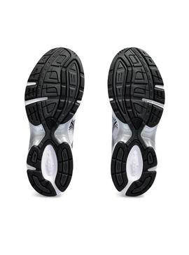 Sapatilhas Asics Gel 1130 branco e prateado para mulher.