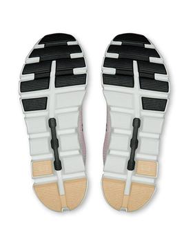 Tênis On Cloud 6 rosa e laranja para mulher.