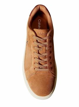 Tênis Calvin Klein Jeans Classis Cupsole marrom para homem.