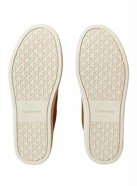 Tênis Calvin Klein Jeans Classis Cupsole marrom para homem.