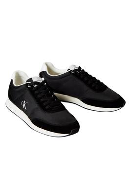 Sapatos Calvin Klein Jeans Retro Runner preto para homens