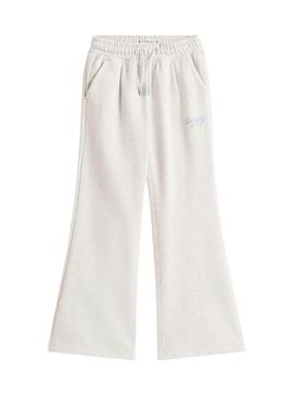 Calça Jogger Tommy Hilfiger Varsity cinza menina.