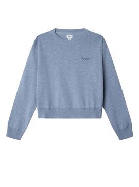 Camisola Pepe Jeans Bayla azul com logo para menina