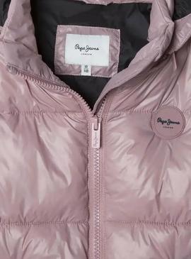 Colete Pepe Jeans acolchoado Essie rosa para menina.