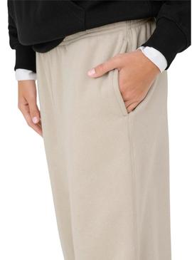 Calça Only Best bege para mulher.