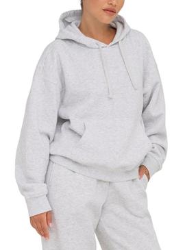 Moletom Only Best cinza com capuz para mulher