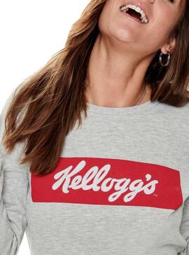 Sweat Only Kelloggs Cinza Mulher