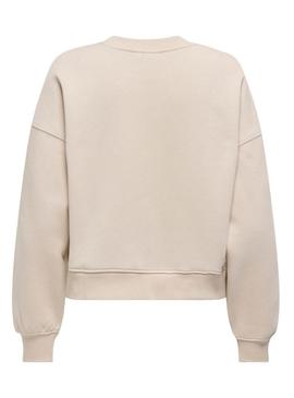 Moletom Only Best bege para mulher.