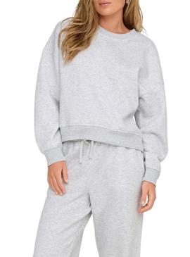 Moletom cinza Only Best para mulher.