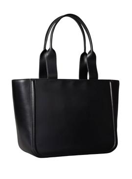 Bolsa Calvin Klein Jeans Bold tote preta para mulher.