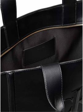 Bolsa Calvin Klein Jeans Bold tote preta para mulher.