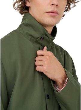 Jaqueta Only and Sons Kosmo verde para homem