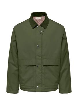 Jaqueta Only and Sons Kosmo verde para homem