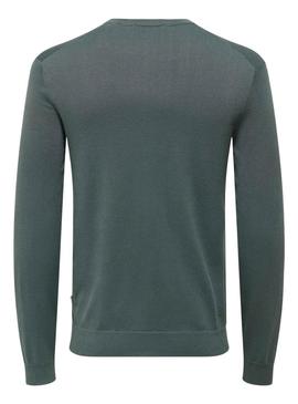 Camisola Only and Sons Wyler petrol para homem