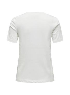 Camisa Only Tanya Love branca para mulher